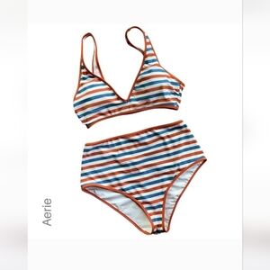 Aerie Multicolor Striped Bikini Set